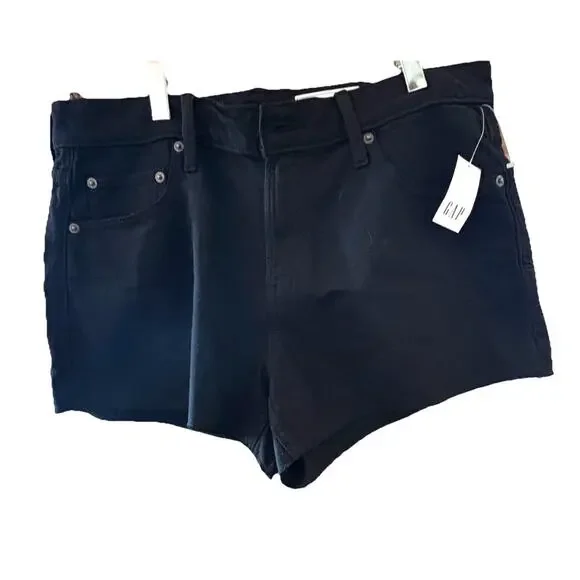 GAP Women’s Black Denim Shorts Sz 10P Summer Vacation Beach Preppy Sustainable