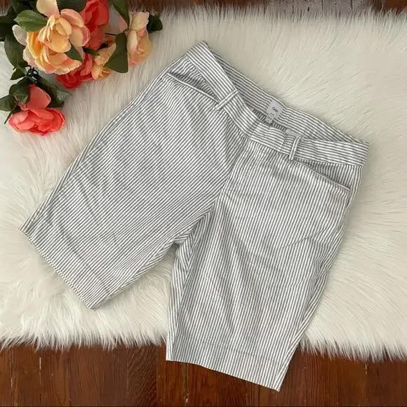 Gap Blue Stripe Bermuda Shorts 100% Cotton