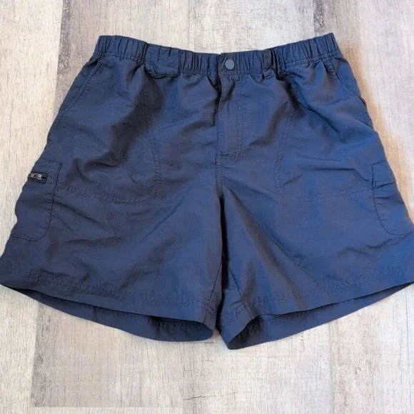 Columbia Blue Cargo Shorts with Elastic Waistband
