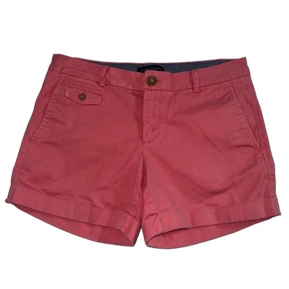 Banana Republic Women's Coral Cuffed Chino Shorts Size 4