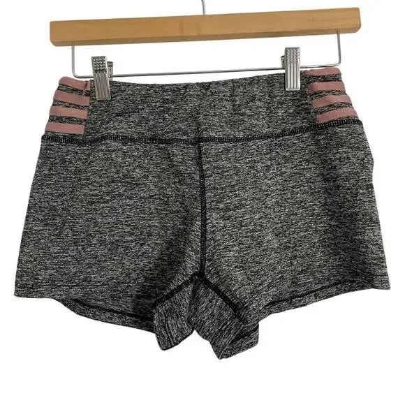 Always Women's Mid Rise Compression Shorts Gray Pink Large