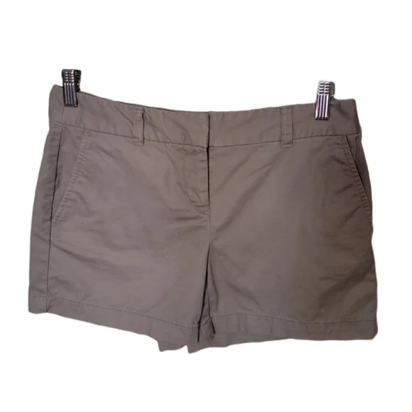 LOFT Chino Shorts Womens 0 Tan Brown Cotton Casual Classic Summer Preppy