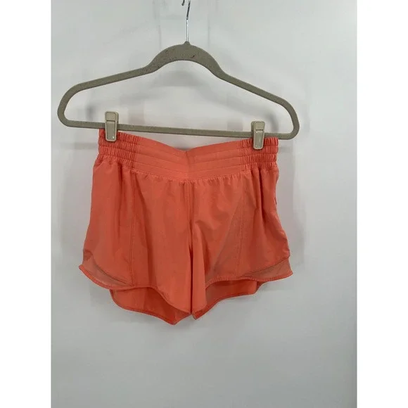 Lululemon Hotty Hot High-Rise Lined Shorts Coral Orange Size 8
