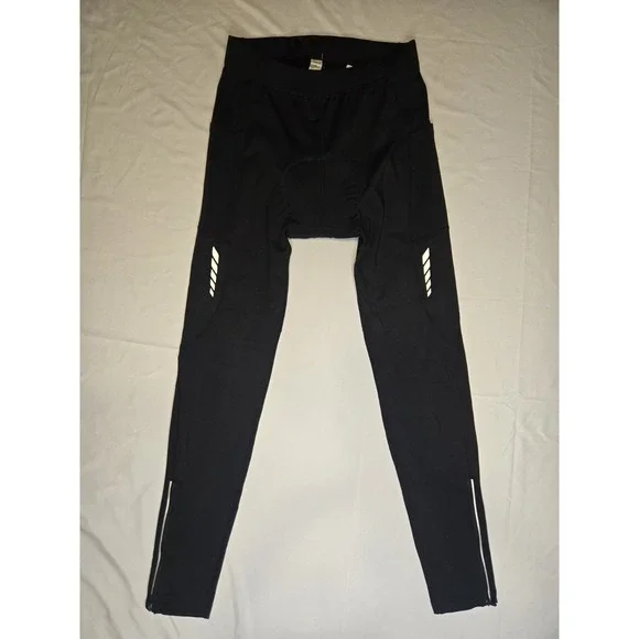 Baleaf‎ Padded Black Cycling Pants HighRise Performance Womens Med Water Resist