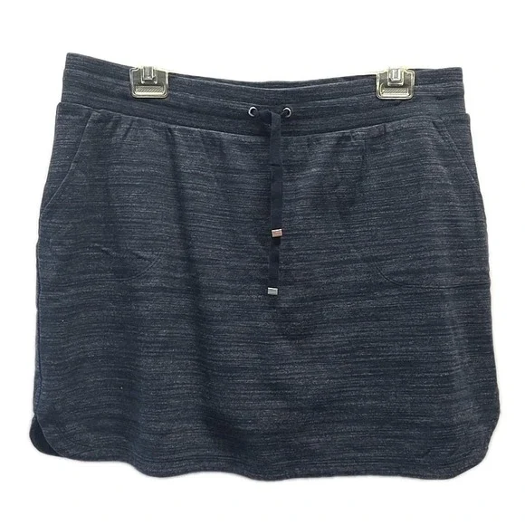 Croft & Barrow Blue Heather Skort Skirt Stretch Casual Pull On Womens XL