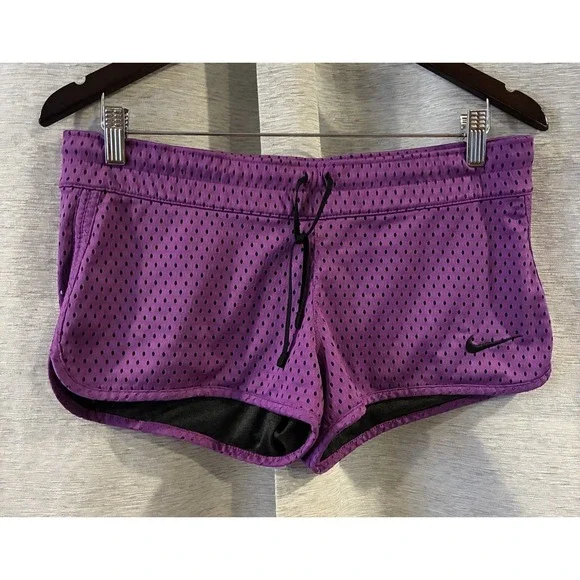 Nike 2000s Y2K Purple Athletic Shorts Size Medium Activewear