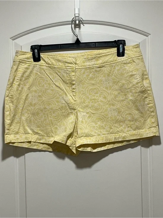 Vaca Ready! Juniper + Lime Womens Sz 16 Light Yellow & White Printed Shorts