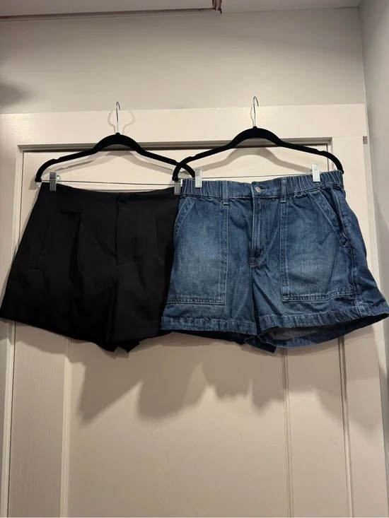 Gap Women’s High Waisted Shorts Bundle Lot Medium Black Denim Summer Travel
