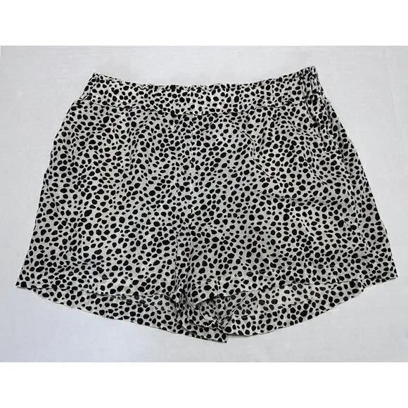 Aries Women’s Shorts Beige Black Blobs‎ - Size Small 100% Modal