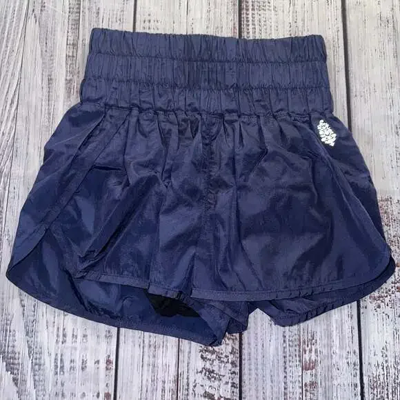 FP Movement by Free People The Way Home High-Waisted Shorts Navy Blue-M