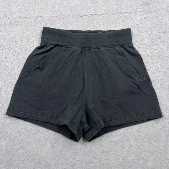 Lululemon LA Sweat Short Women's 2 Black Colorful Flecked 3