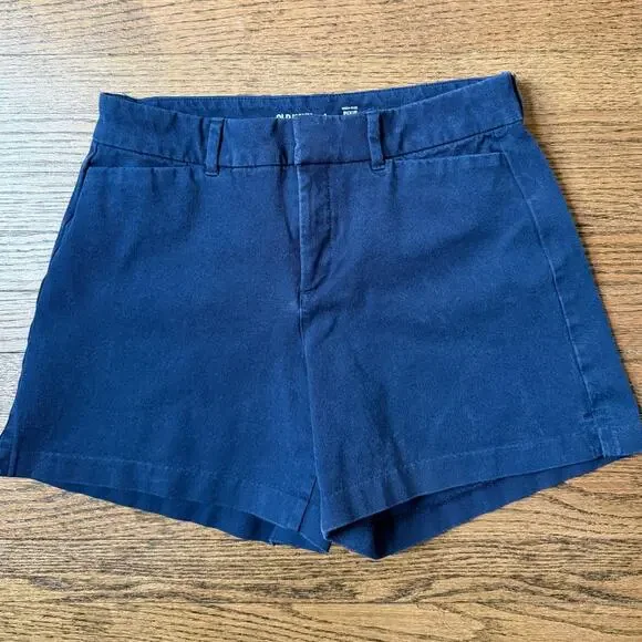 Old Navy High-Rise Pixy Navy Blue Chino Shorts Size 4