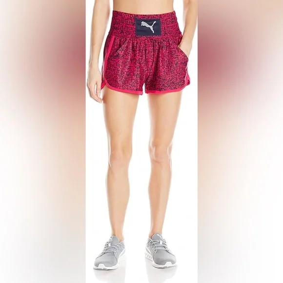 Puma Women's Athletic Shorts in Pink and Navy