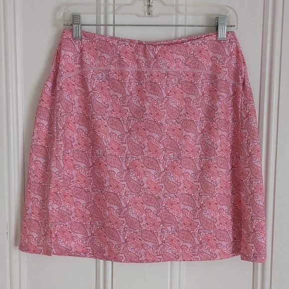 Medium Pink and Purple Paisley Activewear Skort Golf Slimour Sears