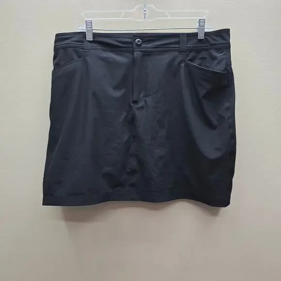 Eddie Bauer Adventurer 2.0 Skort Hiking Outdoor Wear Golf Black Size 14 Active
