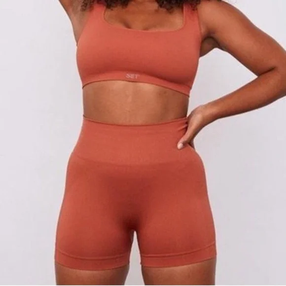 SET Active Spritz Sculptflex High Waist Seamless‎ Biker Shorts - XSmall