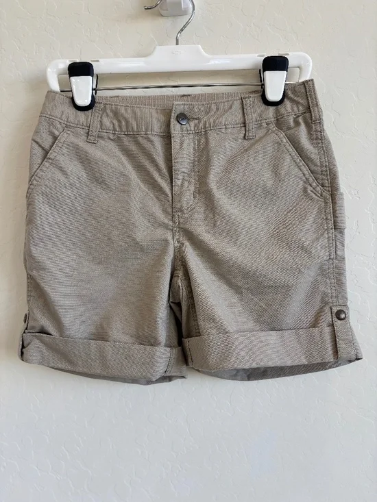 Carhartt Women's Size 8 Original Fit Utility Shorts - Khaki Tan Canvas Gorpcore