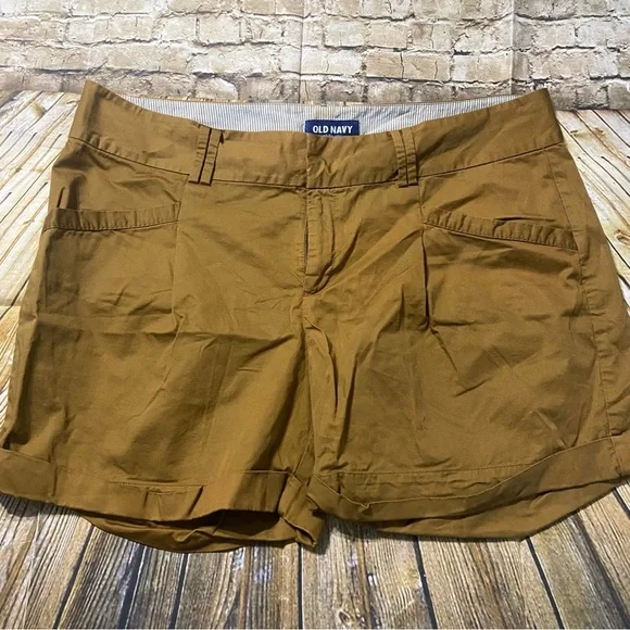 Old Navy Brown Cotton Cuffed Chino Shorts
