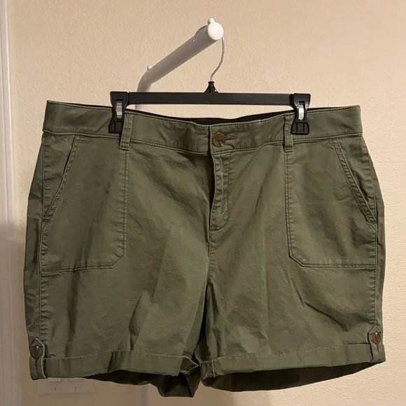 Lane Bryant Olive Cargo Shorts