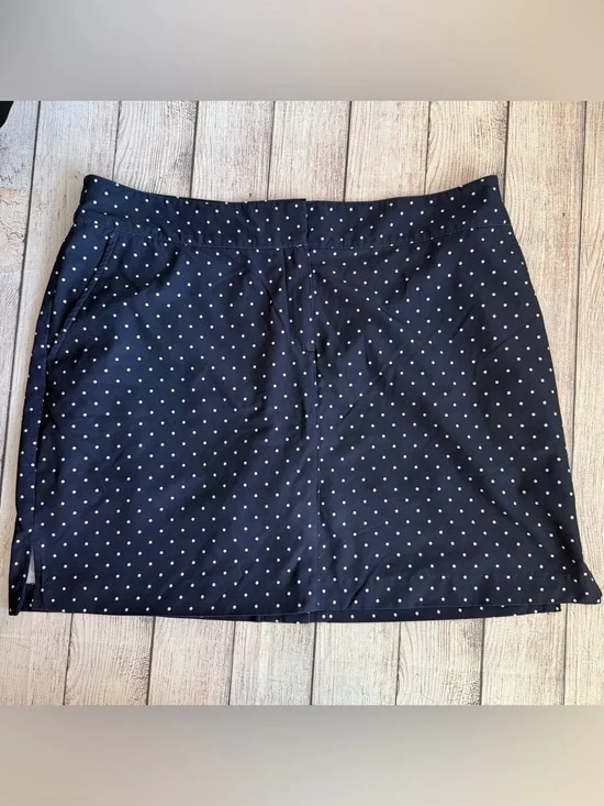 IZOD Golf Blue Polka Dot Skort 14
