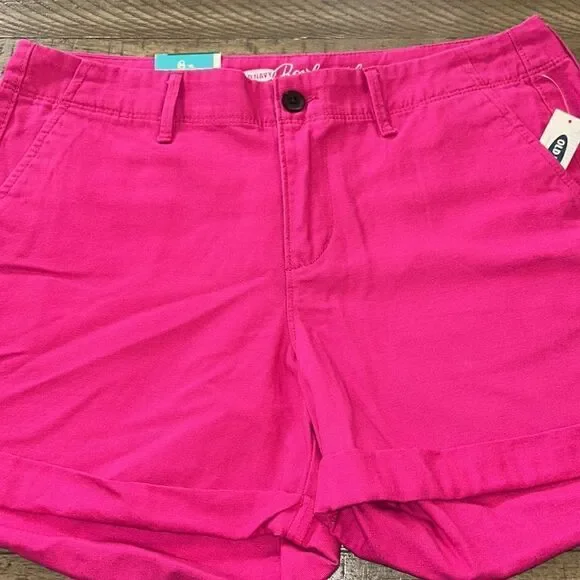 Lipstick 💄 👄 🌈 Pink 💯 Cotton ‘Boyfriend’ Shorts 🩳 4 Pockets 💴💄🔑 🪪