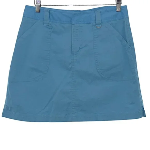CHAUS Pool Blue Skort Size 12 Cotton Stretch Golf Tennis Coastal Preppy