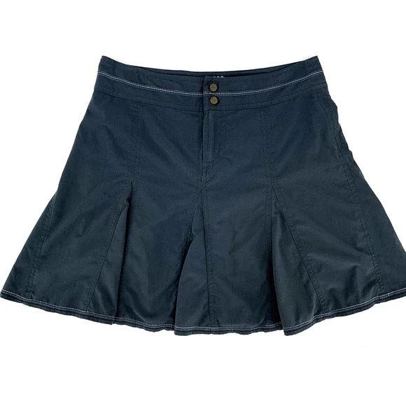 Title Nine Nimblene‎ Flared Knee Length Skort Size 2 Baltic Blue Gray READ!