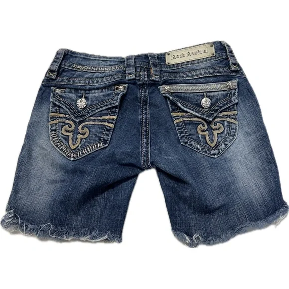Rock Revival Gwen Cut off Jean Shorts Size 26