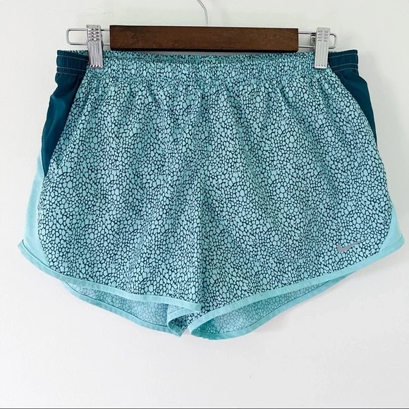 nike | 10k aqua printed running shorts medium