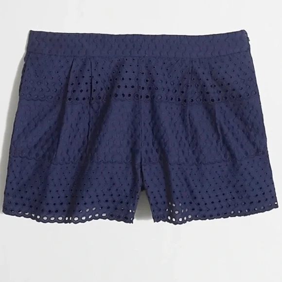 J Crew Navy Eyelet Women's Shorts