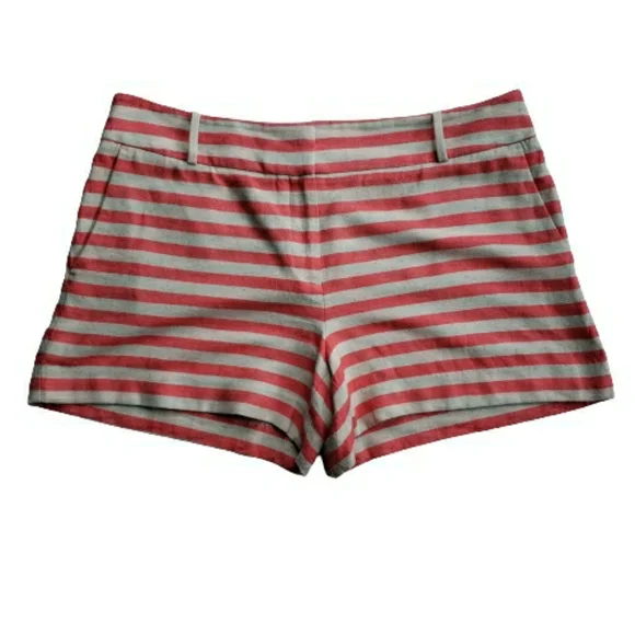LOFT Riviera Striped Linen Blend Shorts