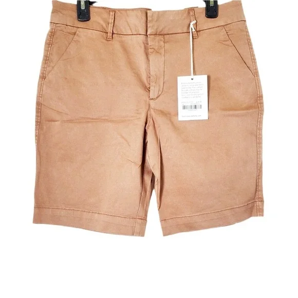 Bohme NWT Mauve Rose Cotton Chino Bermuda Shorts Size 30 Women's Terracotta