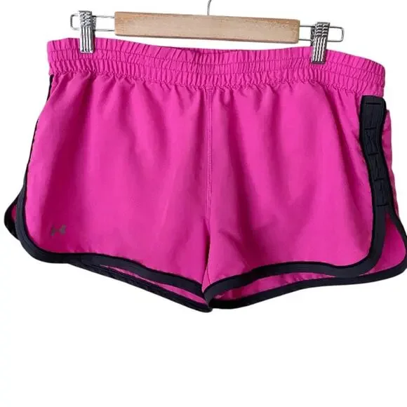 Under Armour | Pull-on Running Shorts Lined Elastic Waist Fitness Gym Pink M