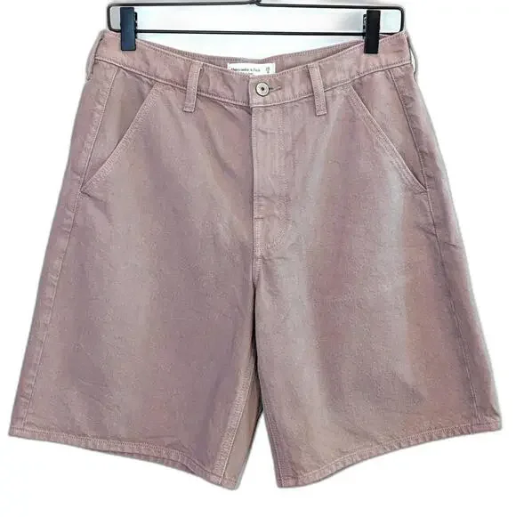 Abercrombie & Fitch | The Mom Shorts High Rise Dusty Purple Mauve | Size 28