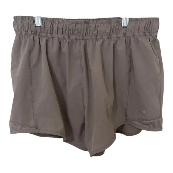 3/$15 Leg3nd beige light brow athletic workout shorts with bul in briefs XL