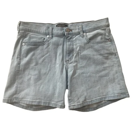 Banana Republic Mid Rise Denim Shorts White Size 4