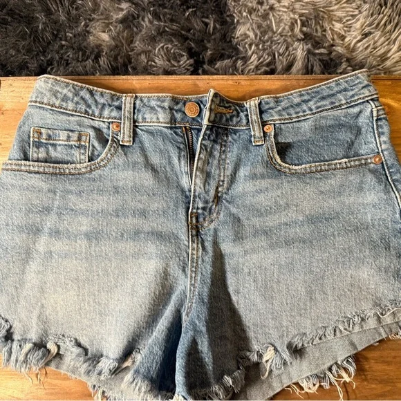 Wild Fable Light Blue Jean High rise, rolled cuff shorts, cutoffs Shorts‎