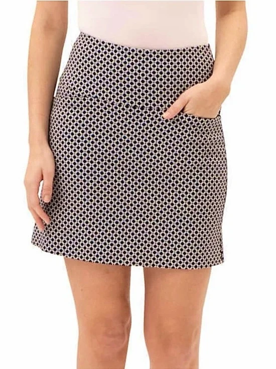 S.C.& Co Geometric Print Tummy Control Skort Sz XL