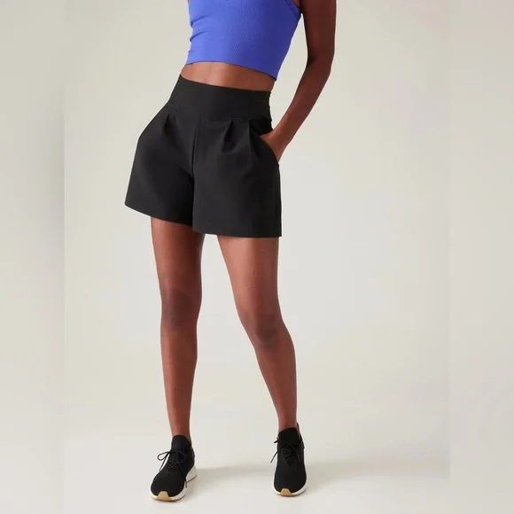 Athleta Fairway Golf Shorts Black size 4‎