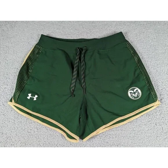 Under Armour Shorts Womens Size Small Green Loose Fit Colorado State CSU Rams