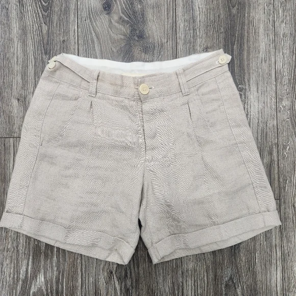 CP Shades Linen Cotton Blend High Waist Shorts size XS