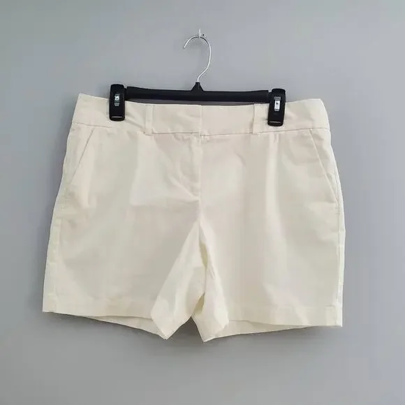 LOFT White Classic Pocketed Shorts 8