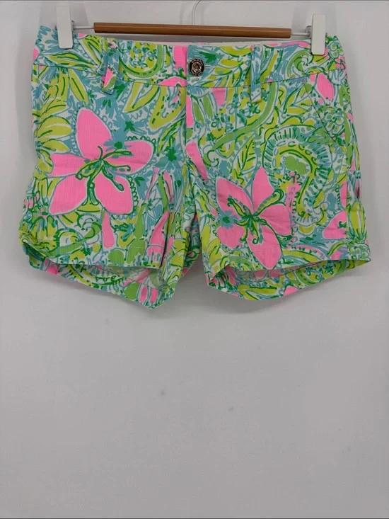 Lilly Pulitzer Callahan Shorts Floral Tropical Print Size 0