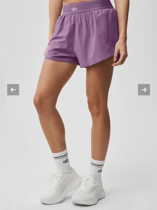 ALO Yoga Match Point Short Small Limited: Plum Kiss NWT