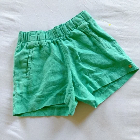 Lilly Pulitzer Green Linen Shorts size XXS (J)