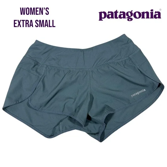 Patagonia Women's Running Shorts Extra Small XS Gray‎ Quick Dry Activewear Gym