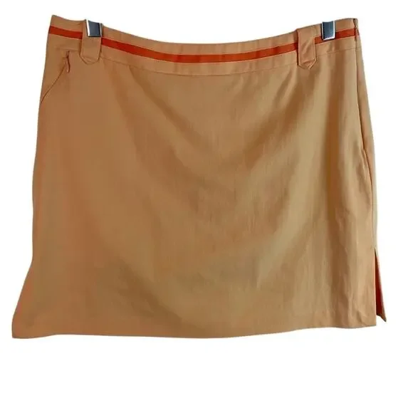 TEHAMA Light Orange Creamsicle Color Athletic Skort Size 8