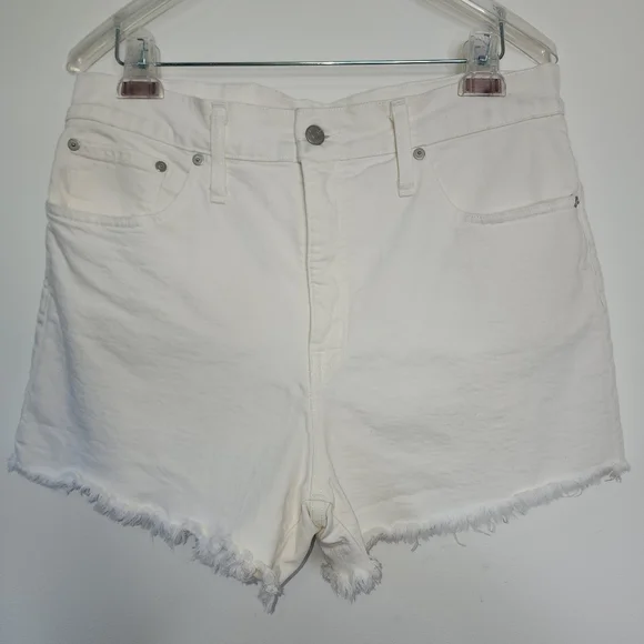 Madewell‎ denim women 32 cutoff white shorts