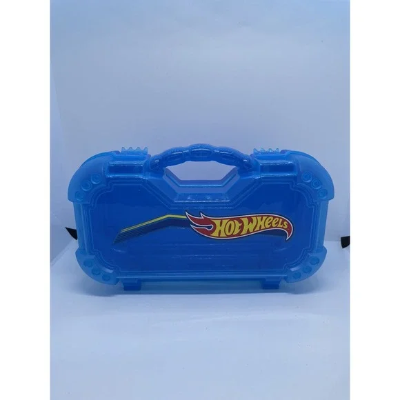 HOT WHEELS Smart Box Car Case Blue Small Hand Held Carrying‎ Case