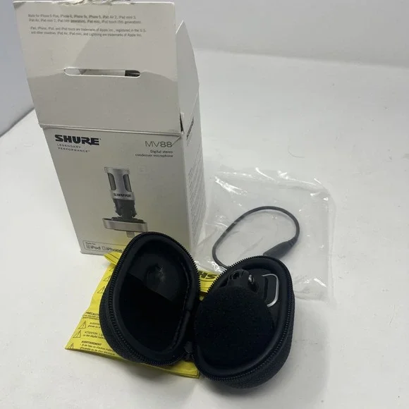Shure MV88 Digital Stereo Condenser Microphone for iPhone iPad iPod
